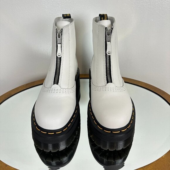 DR MARTENS Jetta Water Repellent Platform Bootie in White Size US 6 - Picture 5 of 9